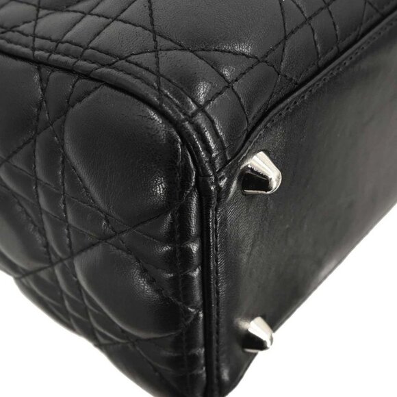 Christian Dior Black Lambskin Lady Dior Cannage 2way Handbag 05-MA-1102 115880 - Picture 5 of 10